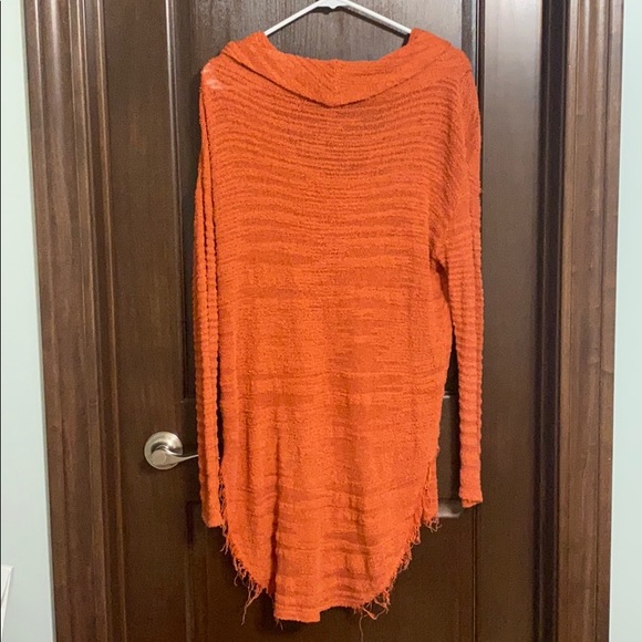 Free People Burnt Orange Cowl Neck Sweater - Picture 3 of 5